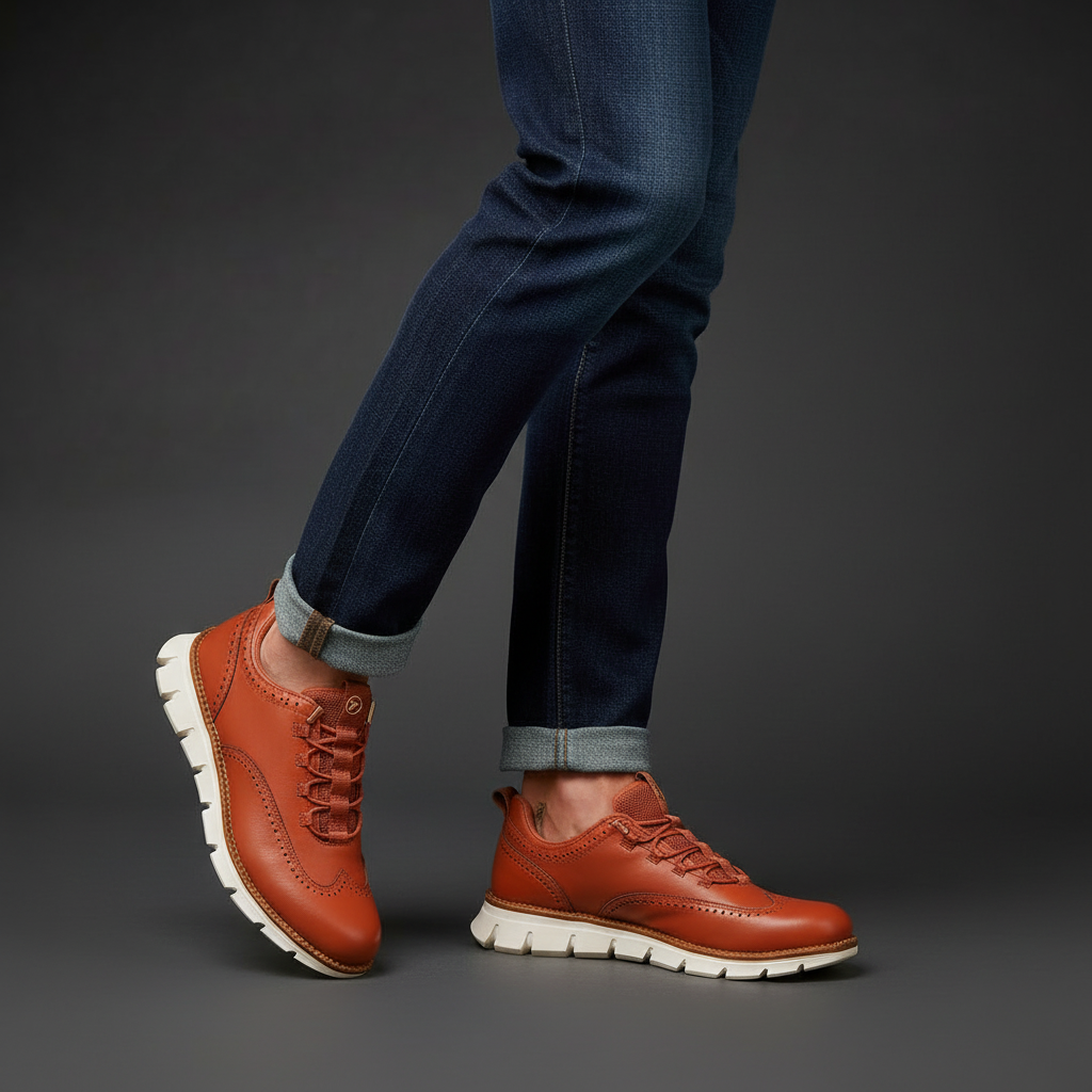 Luis - Classic Wingtip Comfort Sneakers | By Mason & Reed London