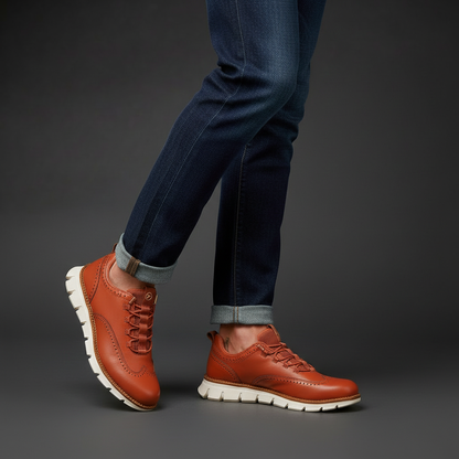 Luis - Classic Wingtip Comfort Sneakers | By Mason & Reed London