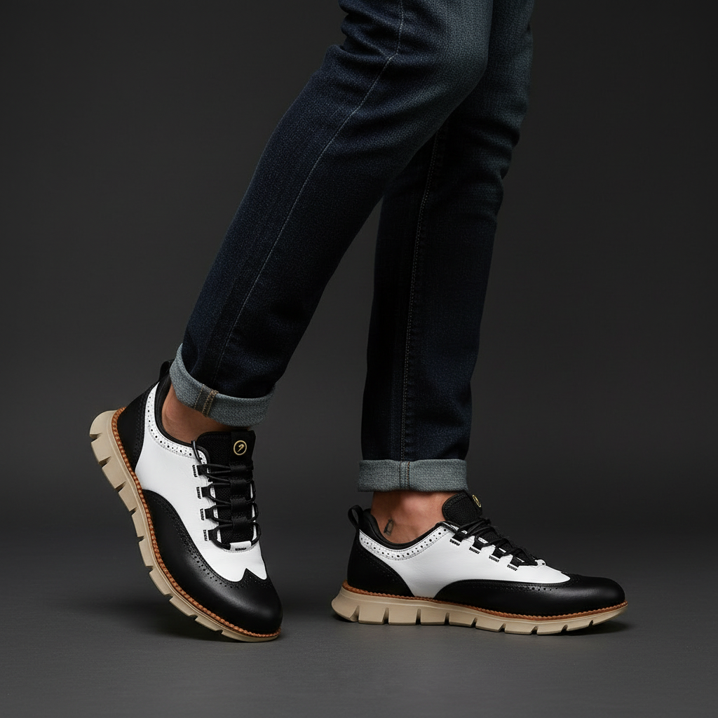 Luis - Classic Wingtip Comfort Sneakers | By Mason & Reed London