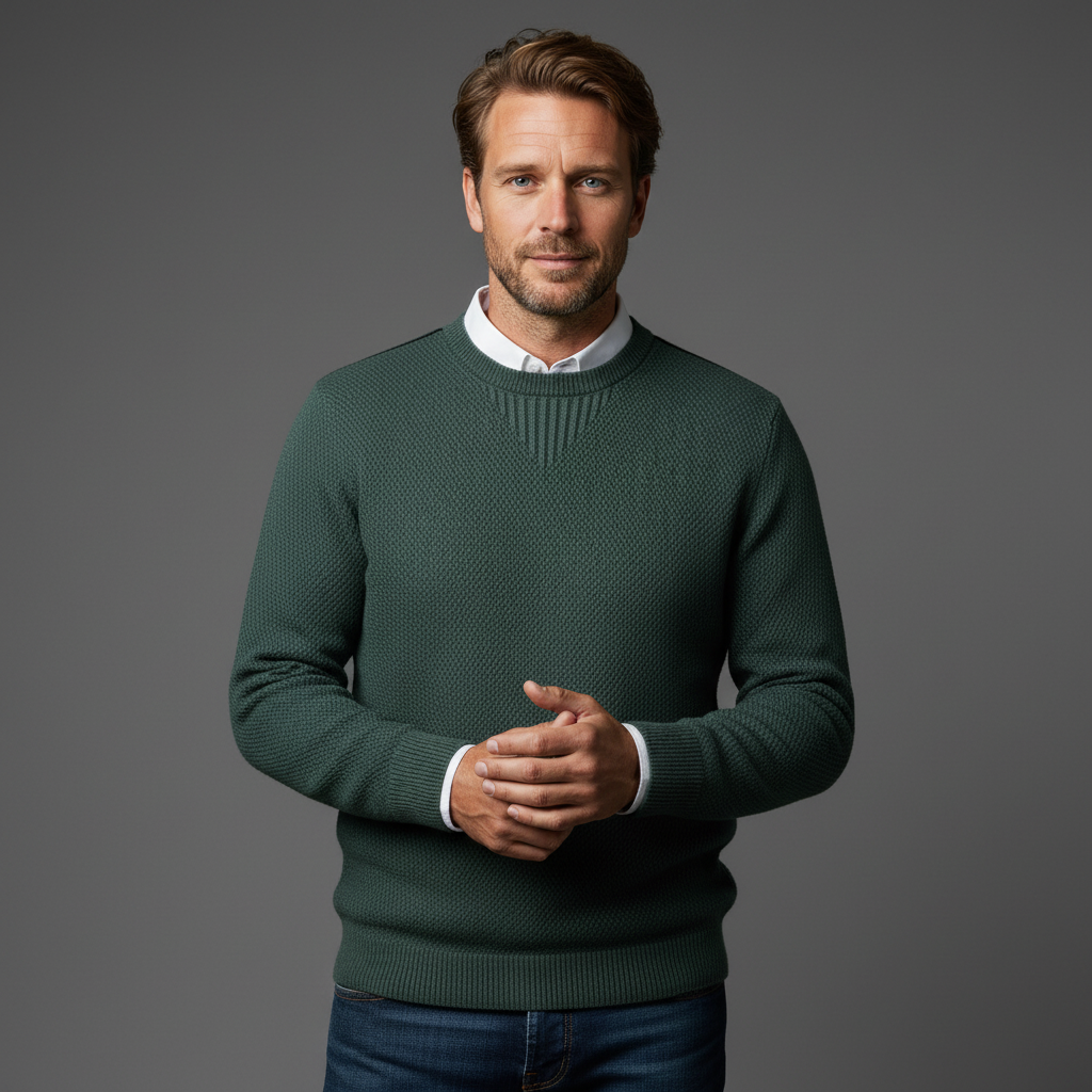Arthur - Textured Everyday Crewneck Sweater | By Mason & Reed London