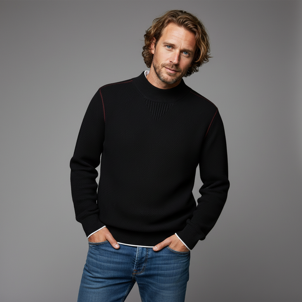 Arthur - Textured Everyday Crewneck Sweater | By Mason & Reed London