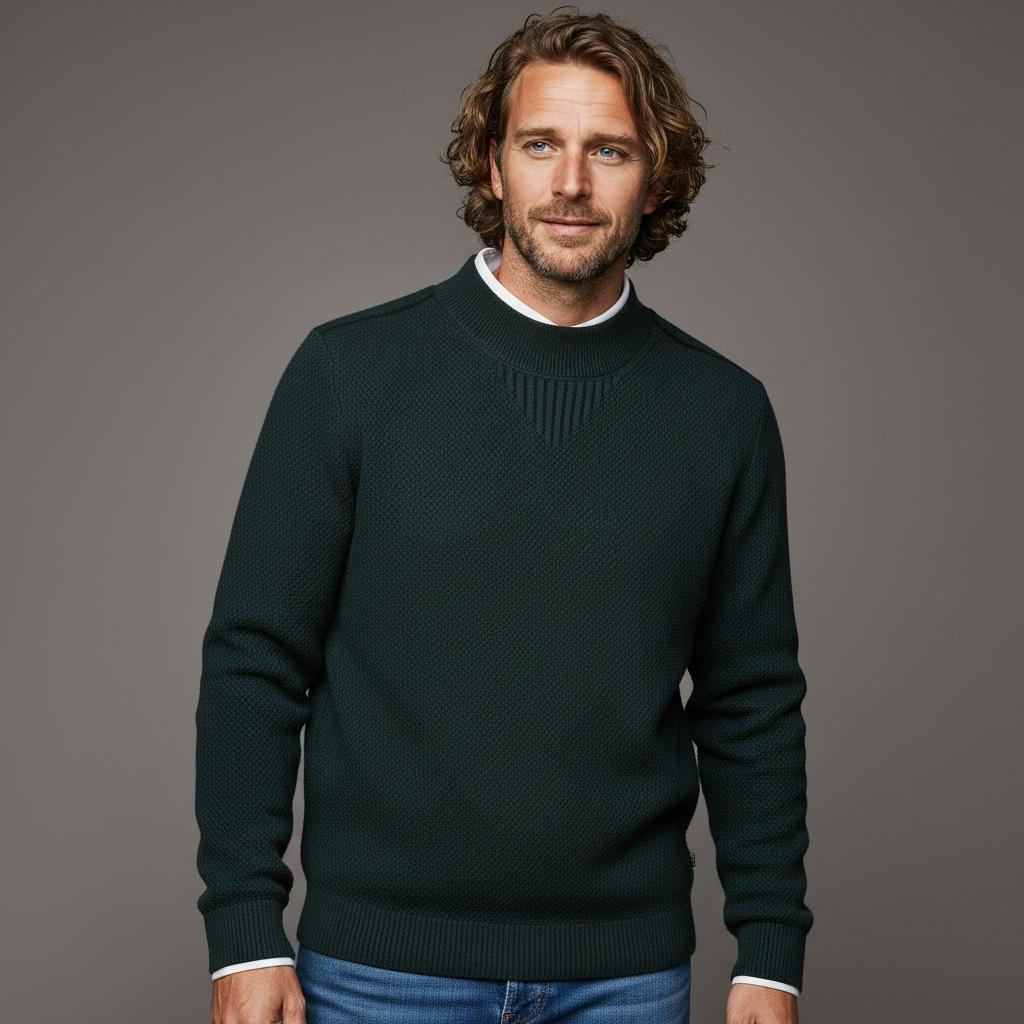 Arthur - Textured Everyday Crewneck Sweater | By Mason & Reed London