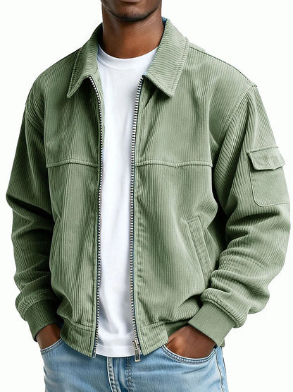 Ricky - Classic Textured Zip Jacket | By Mason & Reed London