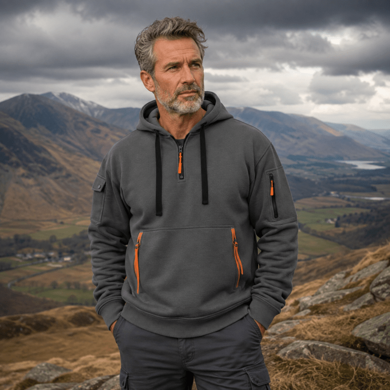 Zachary - Utility Zip-Up Hoodie | By Mason & Reed London