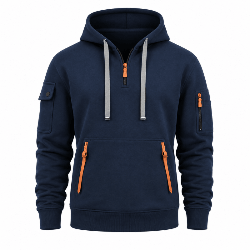 Zachary - Utility Zip-Up Hoodie | By Mason & Reed London