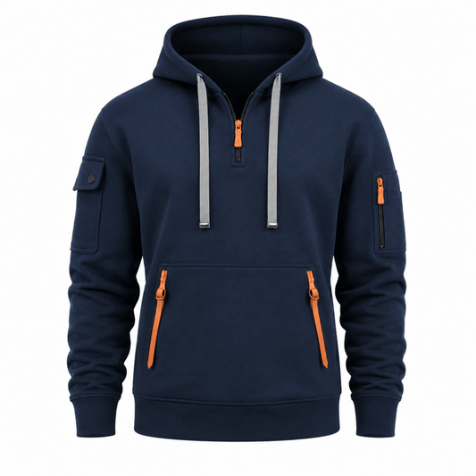 Zachary - Utility Zip-Up Hoodie | By Mason & Reed London