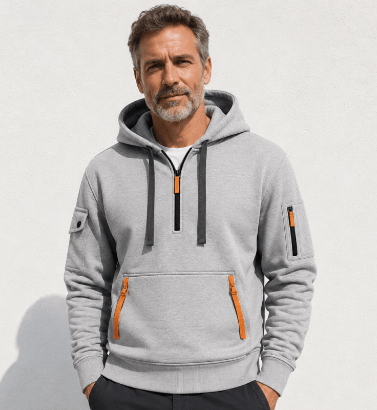 Zachary - Utility Zip-Up Hoodie | By Mason & Reed London
