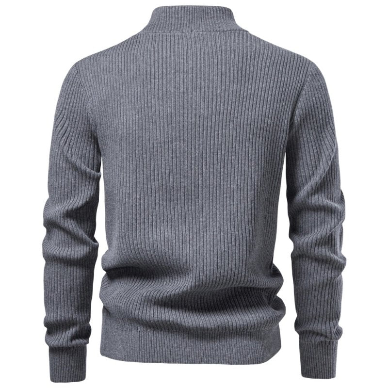 Ethan - Stand Collar Sweater | By Mason & Reed London