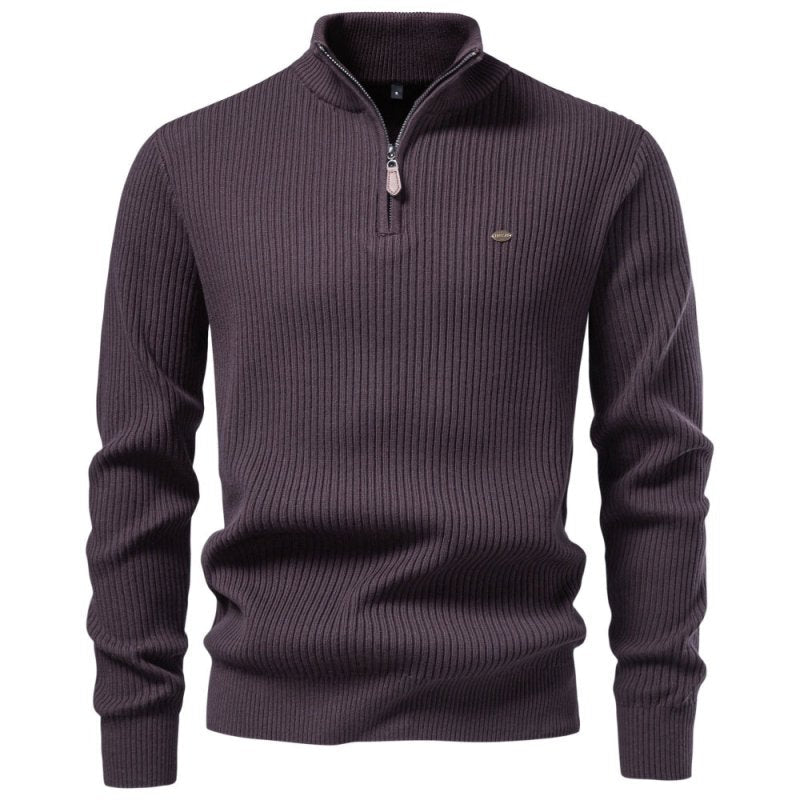 Ethan - Stand Collar Sweater | By Mason & Reed London