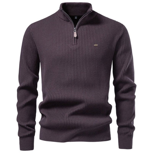 Ethan - Stand Collar Sweater | By Mason & Reed London
