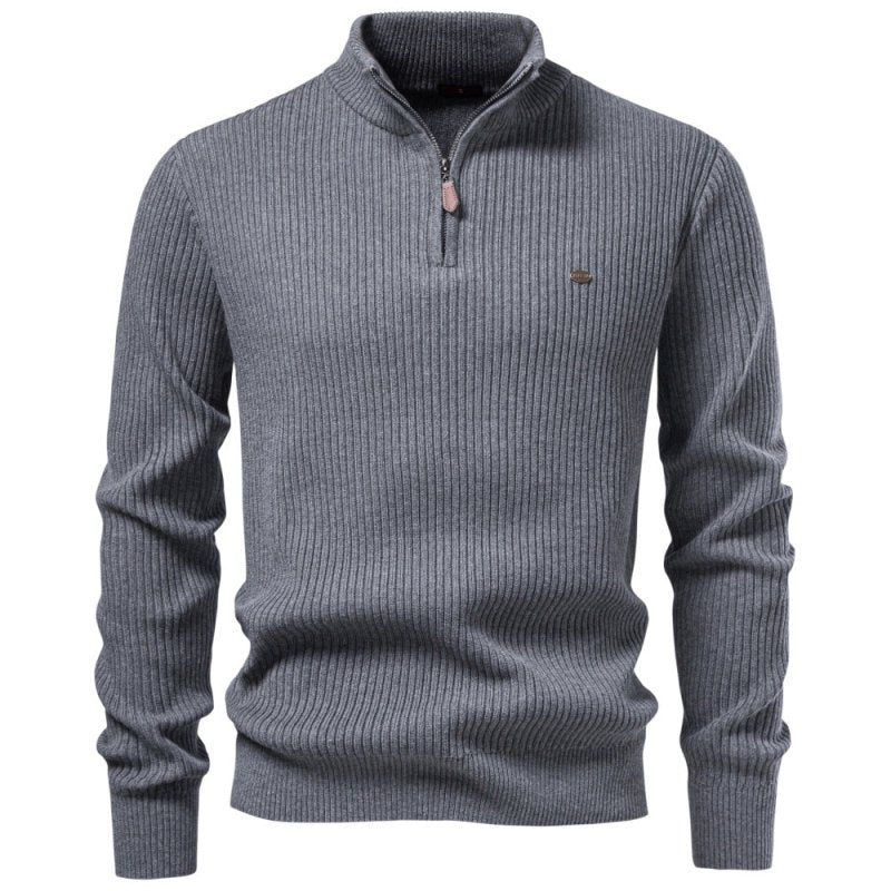 Ethan - Stand Collar Sweater | By Mason & Reed London