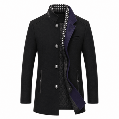 Tony - Classic Double-Layer Collar Coat | By Mason & Reed London