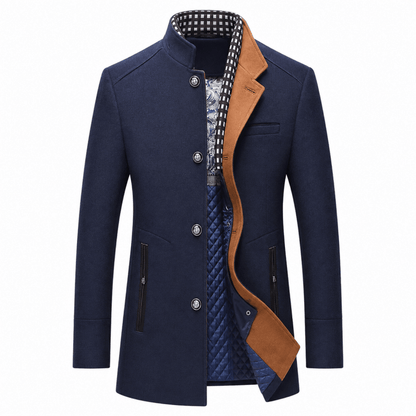 Tony - Classic Double-Layer Collar Coat | By Mason & Reed London