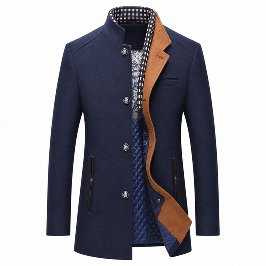Tony - Classic Double-Layer Collar Coat | By Mason & Reed London