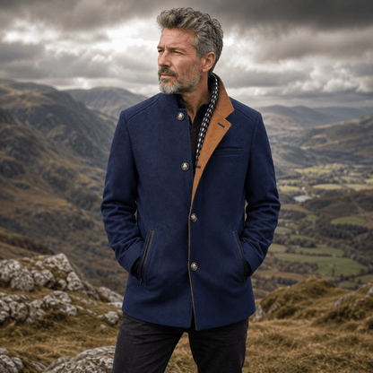 Tony - Classic Double-Layer Collar Coat | By Mason & Reed London