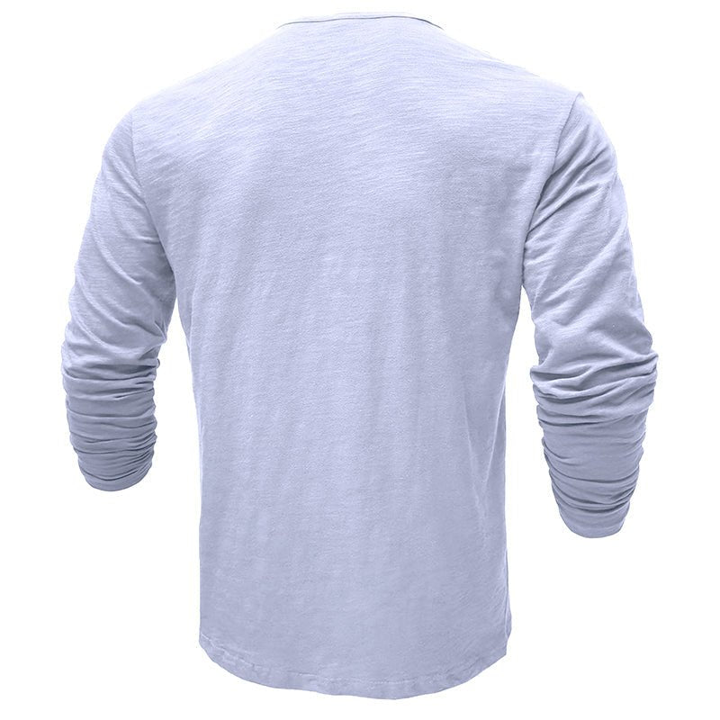 Gerald - Classic Long Sleeve Henley Shirt | By Mason & Reed London