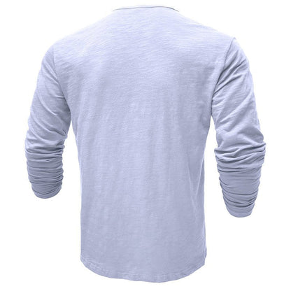 Gerald - Classic Long Sleeve Henley Shirt | By Mason & Reed London