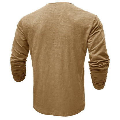 Gerald - Classic Long Sleeve Henley Shirt | By Mason & Reed London
