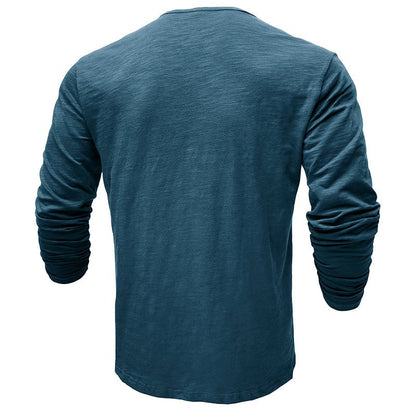 Gerald - Classic Long Sleeve Henley Shirt | By Mason & Reed London