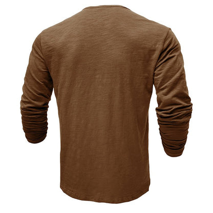 Gerald - Classic Long Sleeve Henley Shirt | By Mason & Reed London