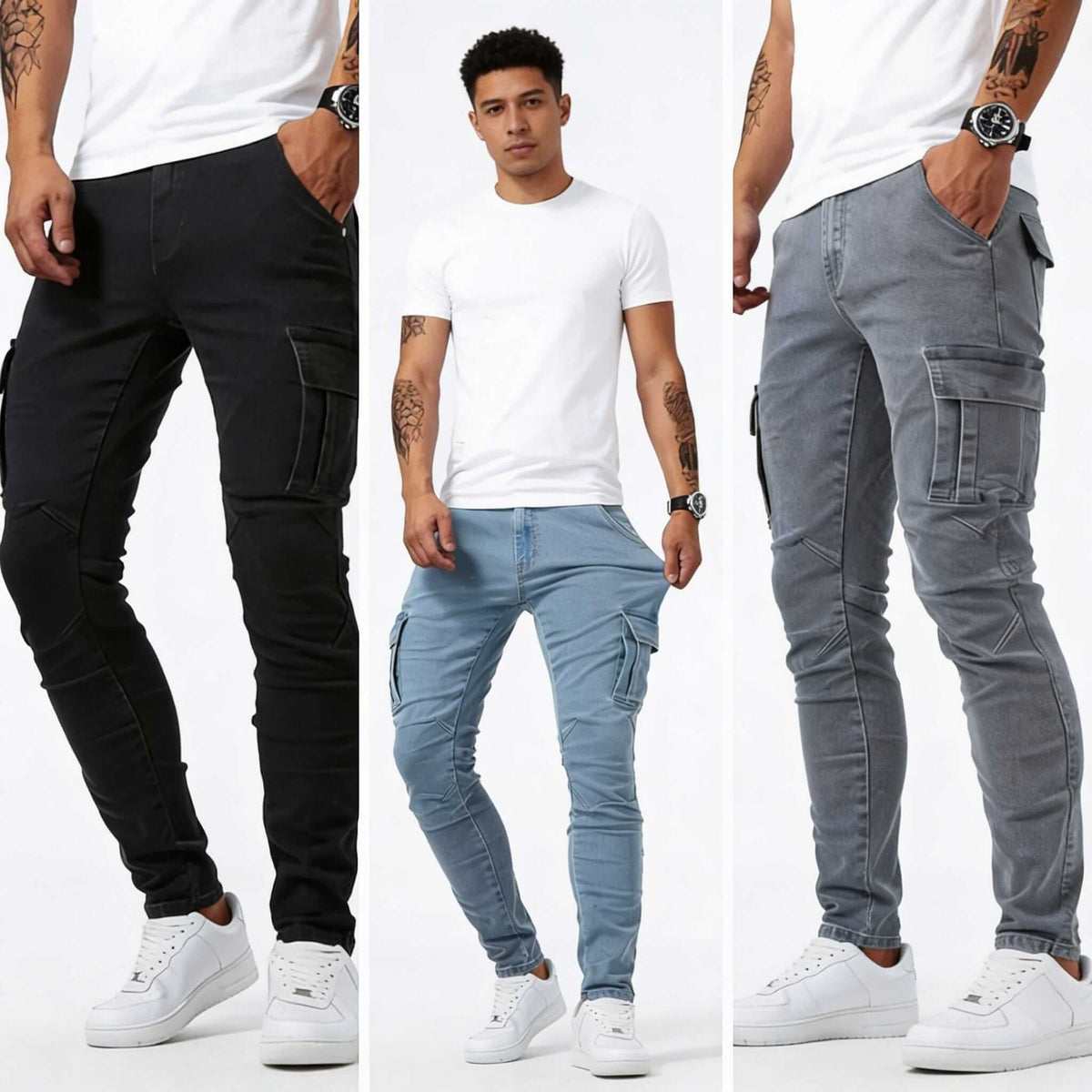 Christopher - Relaxed Cargo Jeans | By Mason & Reed London