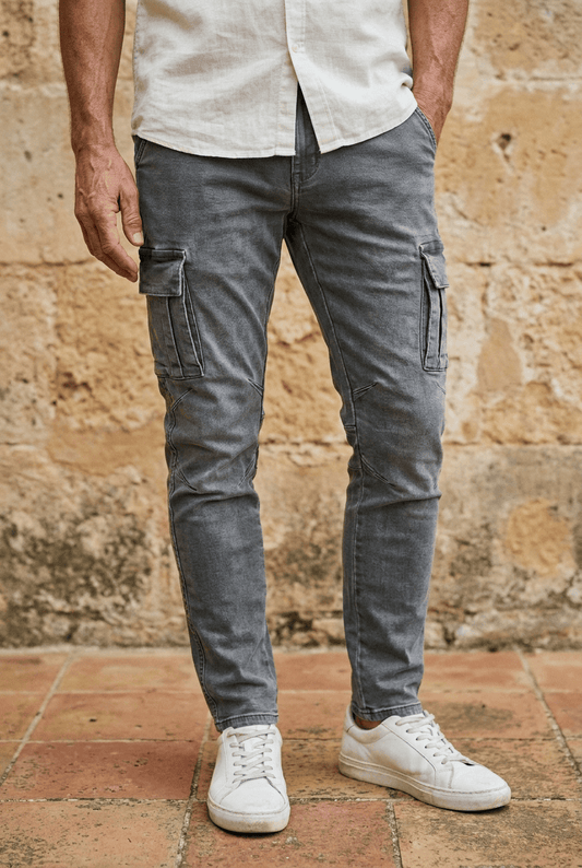 Christopher - Relaxed Cargo Jeans | By Mason & Reed London