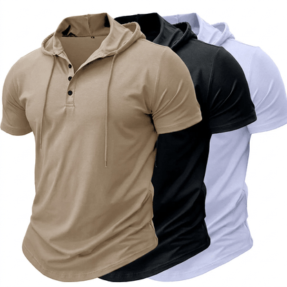 Rhett - Relaxed Fit Henley Hoodie | By Mason & Reed London