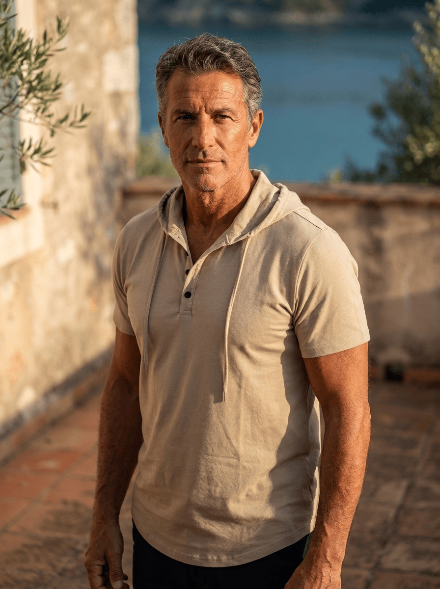 Rhett - Relaxed Fit Henley Hoodie | By Mason & Reed London