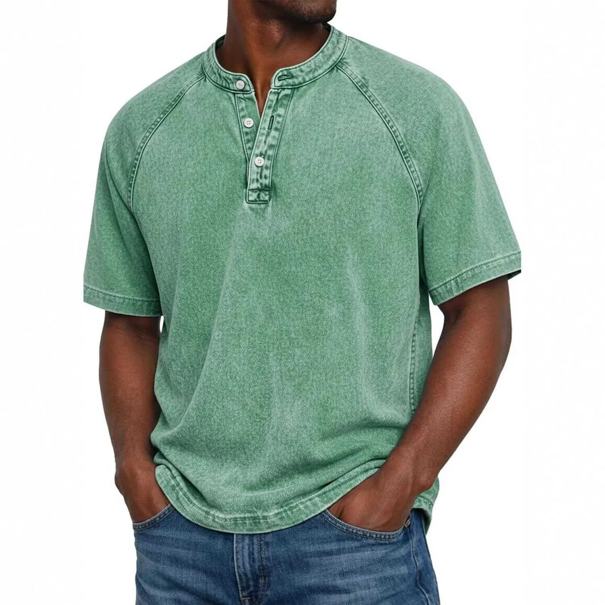 Ansel - Classic Short-Sleeve Henley | By Mason & Reed London