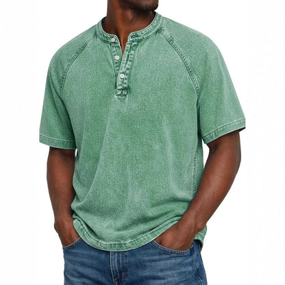 Ansel - Classic Short-Sleeve Henley | By Mason & Reed London