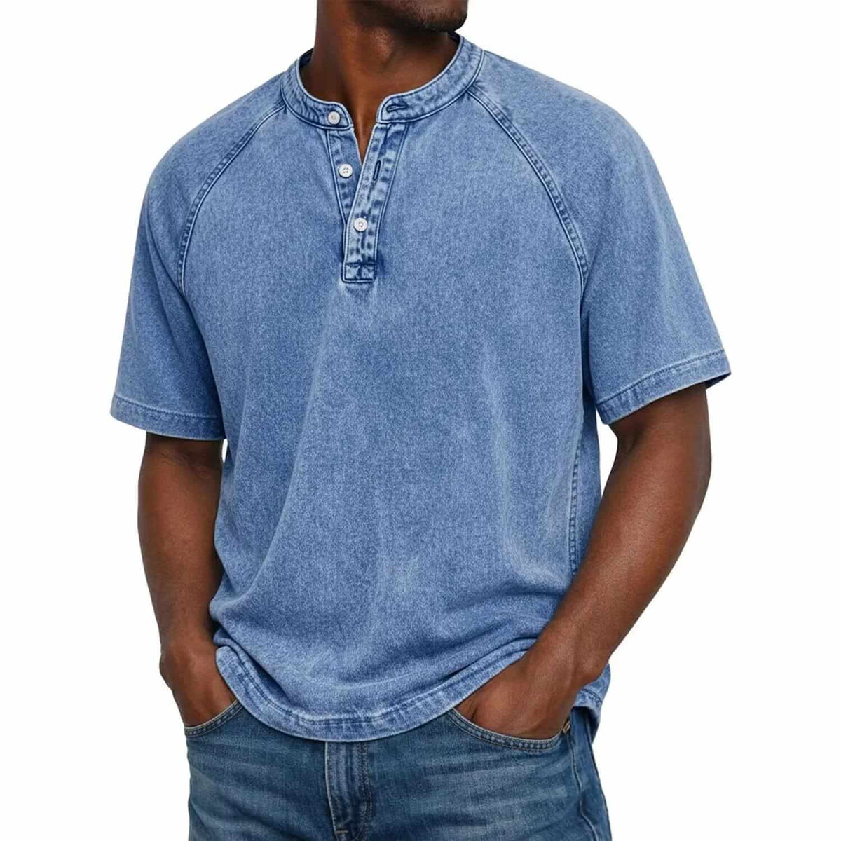 Ansel - Classic Short-Sleeve Henley | By Mason & Reed London