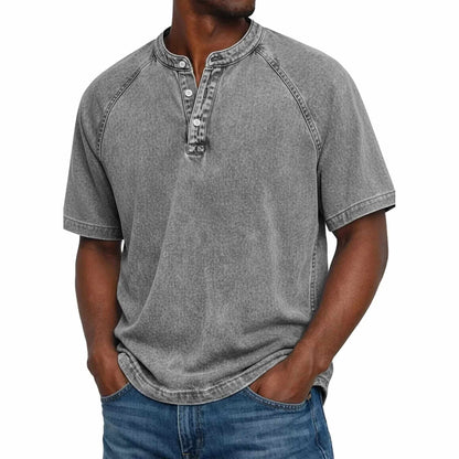 Ansel - Classic Short-Sleeve Henley | By Mason & Reed London
