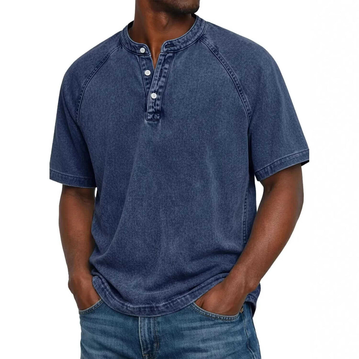 Ansel - Classic Short-Sleeve Henley | By Mason & Reed London