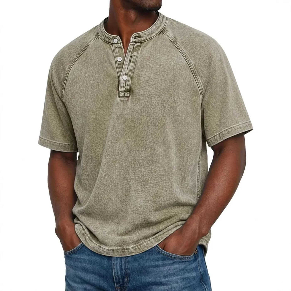 Ansel - Classic Short-Sleeve Henley | By Mason & Reed London