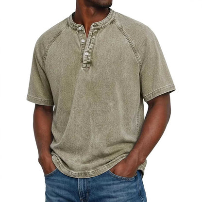 Ansel - Classic Short-Sleeve Henley | By Mason & Reed London