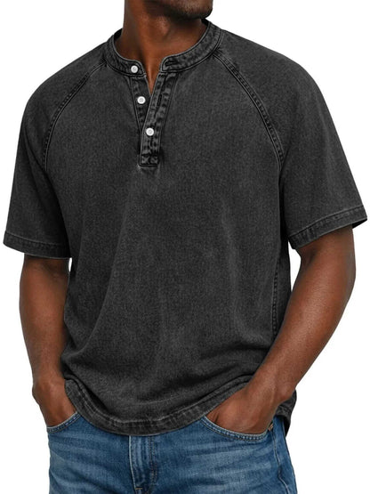 Ansel - Classic Short-Sleeve Henley | By Mason & Reed London
