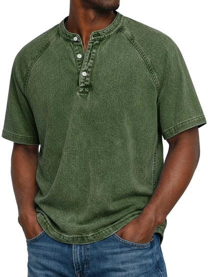 Ansel - Classic Short-Sleeve Henley | By Mason & Reed London