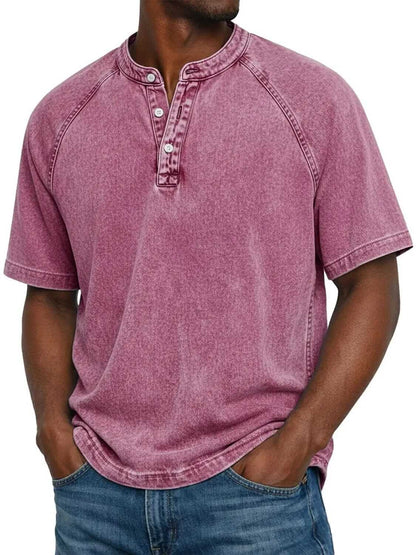 Ansel - Classic Short-Sleeve Henley | By Mason & Reed London