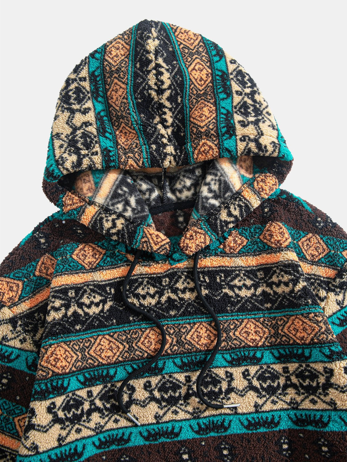Edgar - Ethnic Geometric Hooded Pullover | By Mason & Reed London
