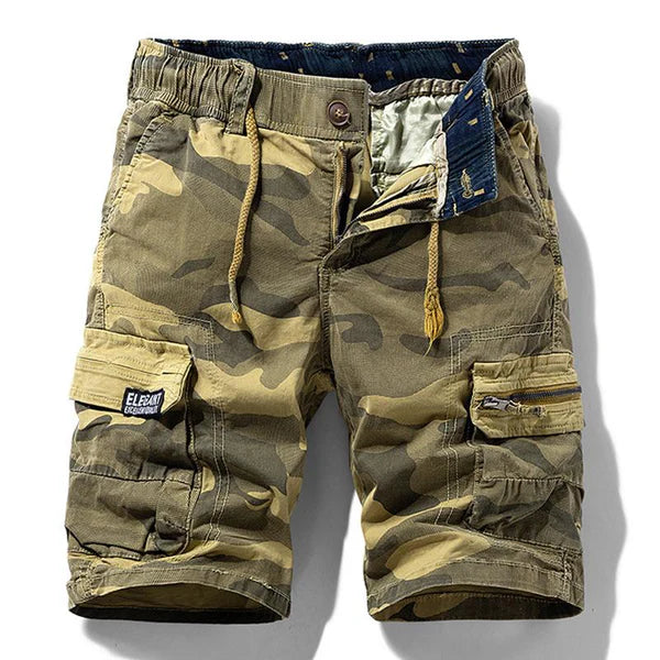 Marshall - Retro Camouflage Cargo Shorts | By Mason & Reed London