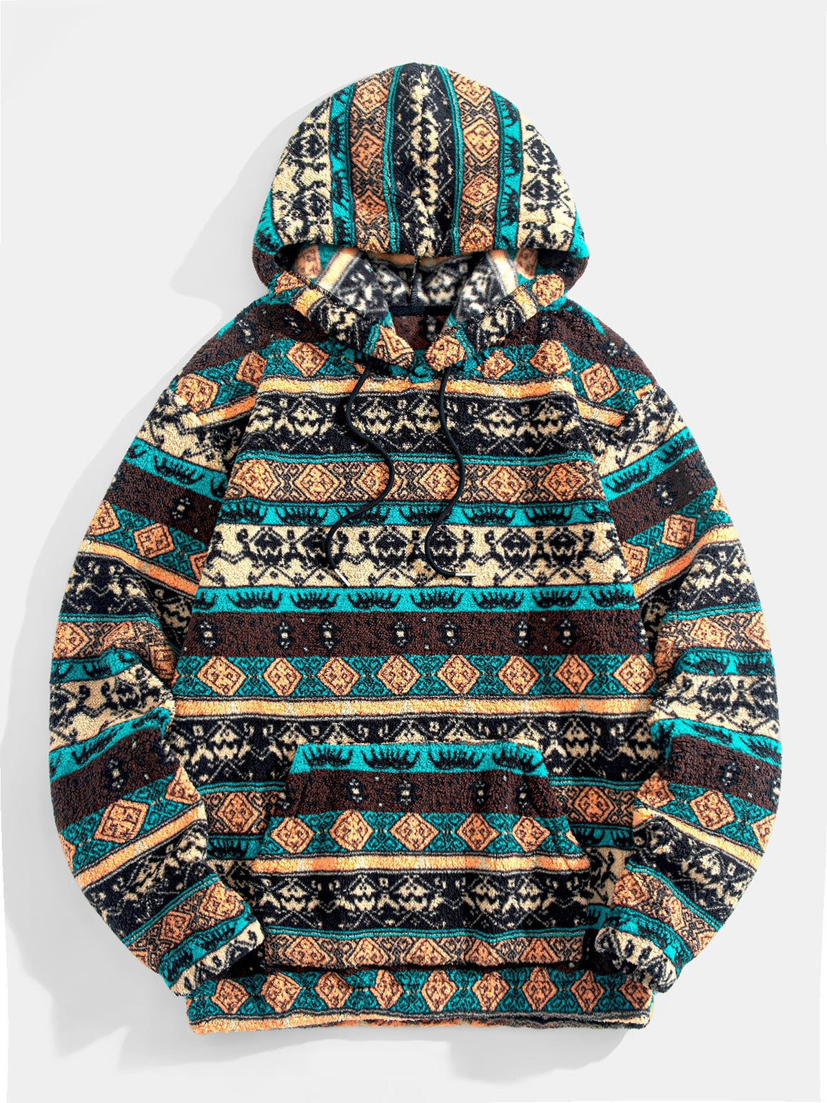 Edgar - Ethnic Geometric Hooded Pullover | By Mason & Reed London