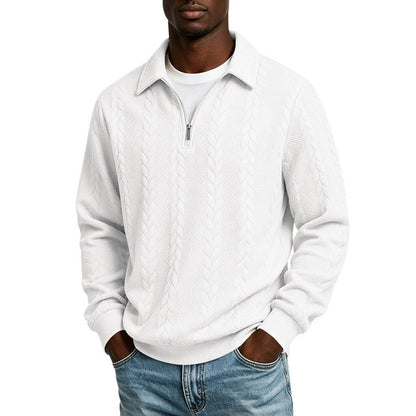 Juan - Jacquard Quarter-Zip Polo | By Mason & Reed London