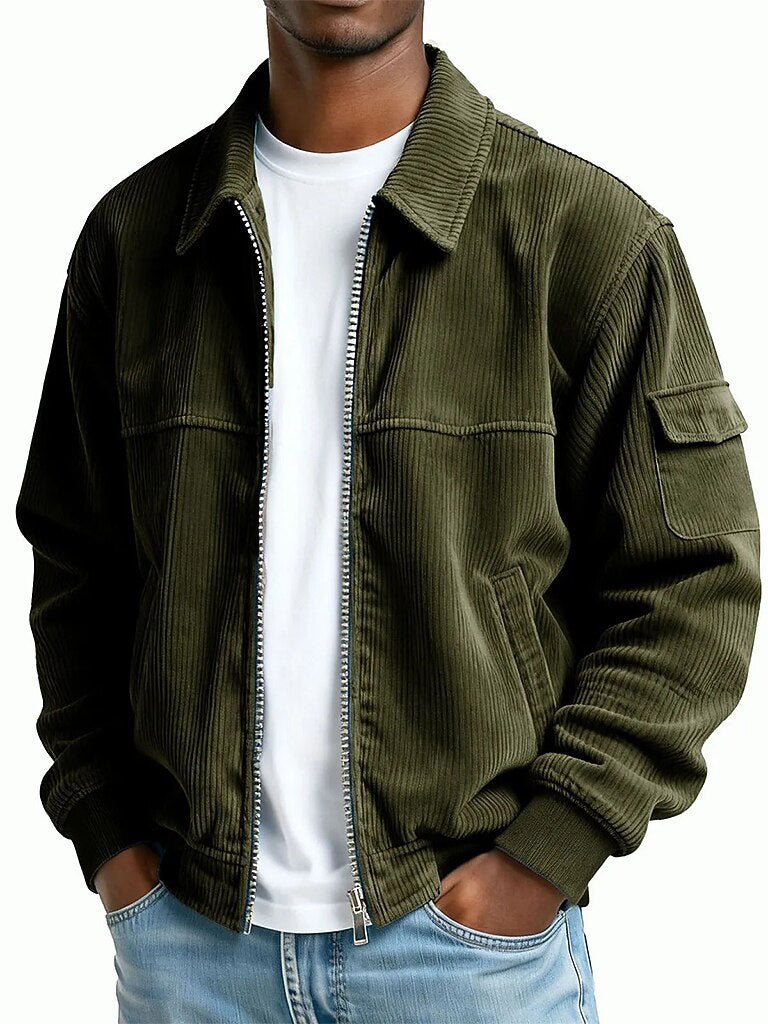Ricky - Classic Textured Zip Jacket | By Mason & Reed London
