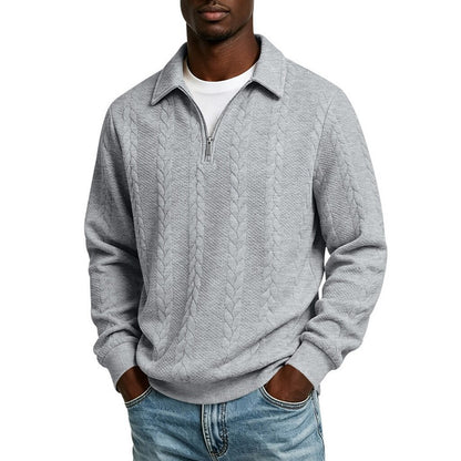 Juan - Jacquard Quarter-Zip Polo | By Mason & Reed London