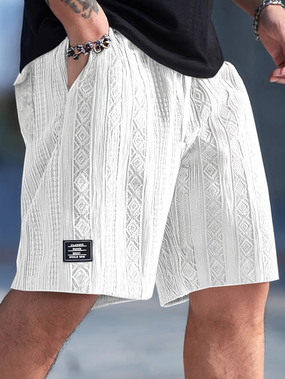 Brock - Diamond Knit Lounge Shorts | By Mason & Reed London