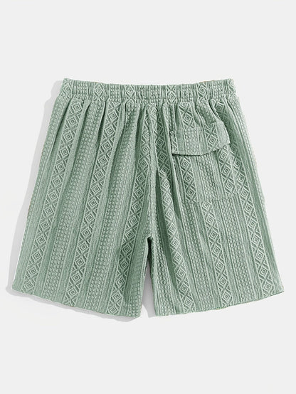 Brock - Diamond Knit Lounge Shorts | By Mason & Reed London