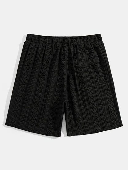 Brock - Diamond Knit Lounge Shorts | By Mason & Reed London
