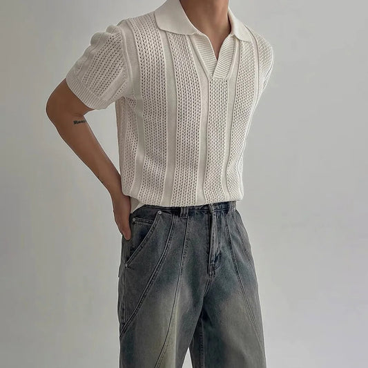 Roger - Classic Knitted Polo Shirt | By Mason & Reed Londone Toronto