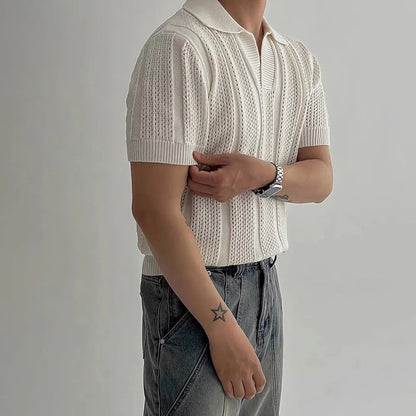 Roger - Classic Knitted Polo Shirt | By Mason & Reed Londone Toronto