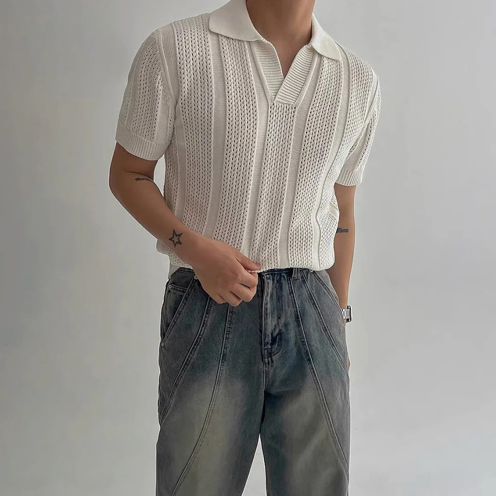 Roger - Classic Knitted Polo Shirt | By Mason & Reed Londone Toronto